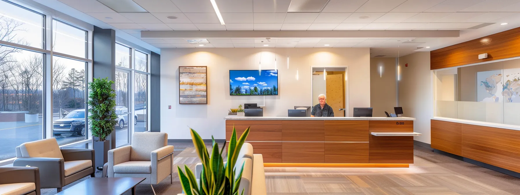 a sharp and well-organized office environment features a focused roofing contractor energetically engaging with clients over a sleek conference table, showcasing prompt communication as a pivotal element in securing valuable leads.